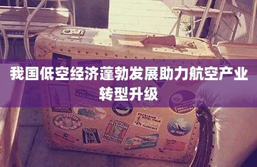 我国低空经济蓬勃发展助力航空产业转型升级