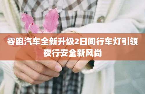 零跑汽车全新升级2日间行车灯引领夜行安全新风尚