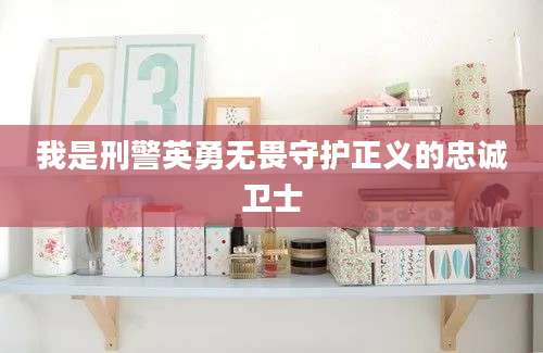 我是刑警英勇无畏守护正义的忠诚卫士