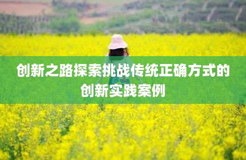 创新之路探索挑战传统正确方式的创新实践案例