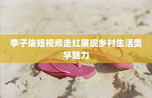 李子柒短视频走红展现乡村生活美学魅力