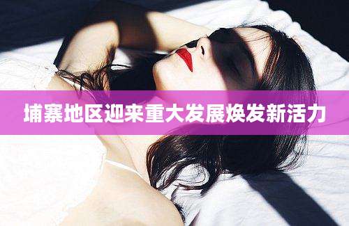 埔寨地区迎来重大发展焕发新活力