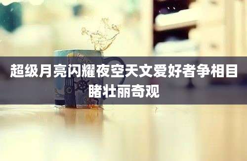 超级月亮闪耀夜空天文爱好者争相目睹壮丽奇观