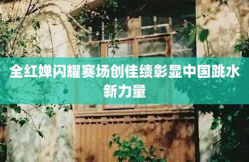 全红婵闪耀赛场创佳绩彰显中国跳水新力量
