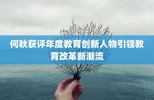 何秋获评年度教育创新人物引领教育改革新潮流