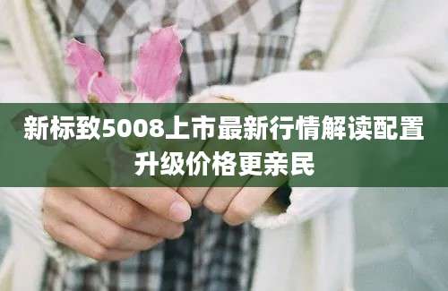 新标致5008上市最新行情解读配置升级价格更亲民