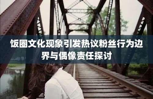 饭圈文化现象引发热议粉丝行为边界与偶像责任探讨