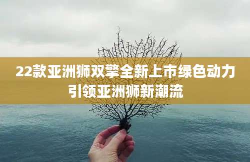 22款亚洲狮双擎全新上市绿色动力引领亚洲狮新潮流