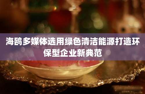海鸥多媒体选用绿色清洁能源打造环保型企业新典范