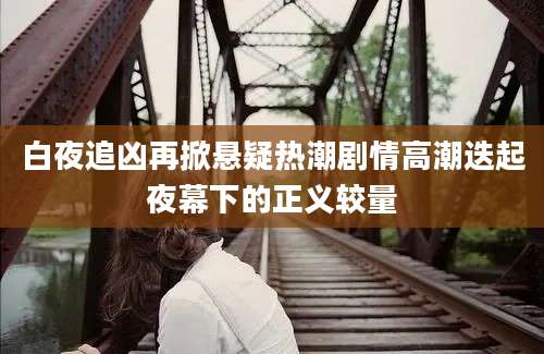 白夜追凶再掀悬疑热潮剧情高潮迭起夜幕下的正义较量