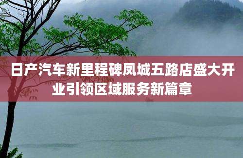 日产汽车新里程碑凤城五路店盛大开业引领区域服务新篇章