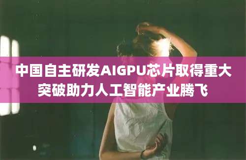 中国自主研发AIGPU芯片取得重大突破助力人工智能产业腾飞