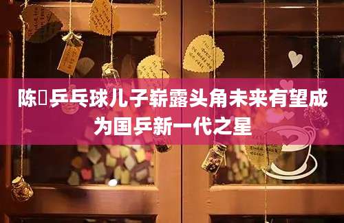 陈玘乒乓球儿子崭露头角未来有望成为国乒新一代之星