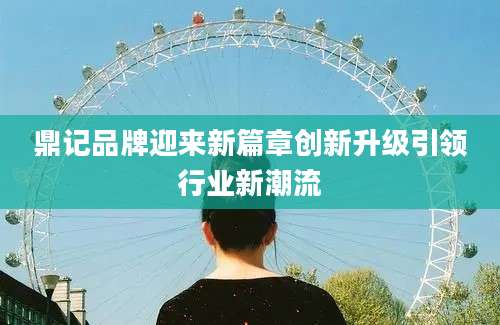 鼎记品牌迎来新篇章创新升级引领行业新潮流