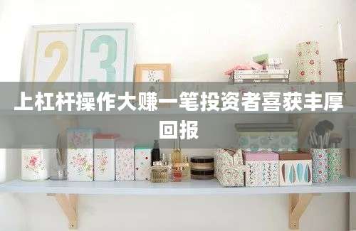 上杠杆操作大赚一笔投资者喜获丰厚回报