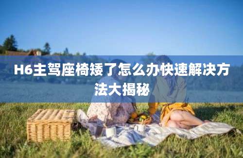 H6主驾座椅矮了怎么办快速解决方法大揭秘